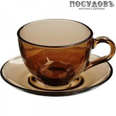 Чайный набор Pasabahce Basic Bronze 97948BZT чашка 215 мл и блюдце 137 мм 12 пр