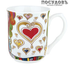 Коралл "Золотое сердце" B036-A05927 кружка, 270 мл, керамика 1 шт