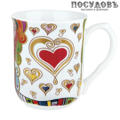 Коралл "Золотое сердце" B036-A05927 кружка, 270 мл, керамика 1 шт