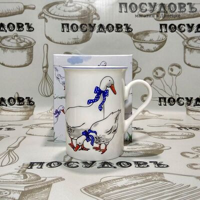 Керамическая кружка Коралл "Гуси" HW-053-013 300 мл в п/упаковке 1 шт