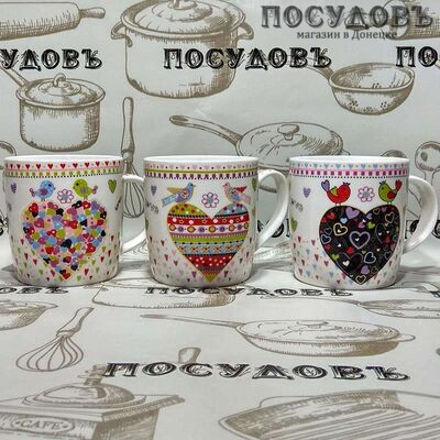 Фарфоровая кружка 889-69 320 мл 1 шт