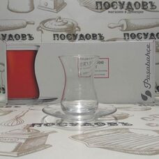 Набор стаканов Pasabahce "Tea n Coffee" 96308/1071630 160 мл с блюдцами 12 предметов