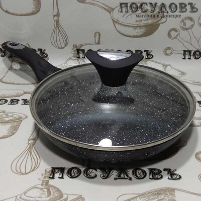 Литая алюминиевая сковорода Klausberg KB-7037 20 см с крышкой Greblon