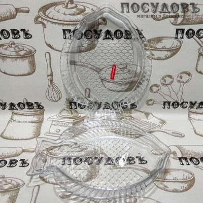 Набор блюд Noritazeh "Fish" цвет прозрачный, 240×170 мм, стекло, в упаковке 2 шт