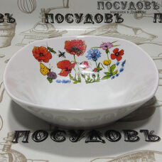Салатник Дулёвский фарфор "Квадратный Цветущий луг" 73372 550 мл 1 шт