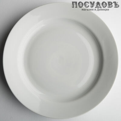 Десертная тарелка Дулёвский фарфор "Гладкий край Белая" 024702 200 мм 1 шт