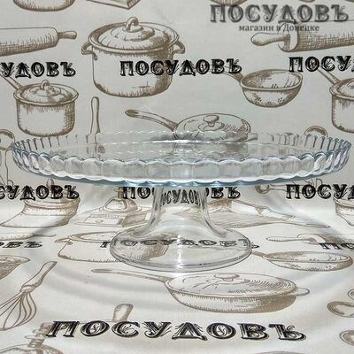Блюдо на ножке Pasabahce "Patisserie" цвет прозрачный, Ø280 мм, стекло, в упаковке 1 шт